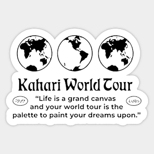 Kahari World Tour Black Sticker